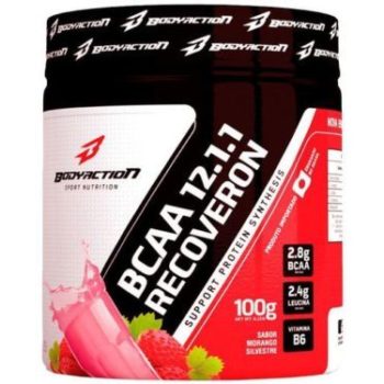 BCAA 12:1:1 Recoveron Em Pó Sabor Morango Silvestre 100g Body Action
