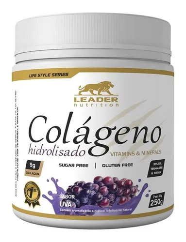 Colágeno Hidrolisado Sabor Uva 250g Leader Nutrition