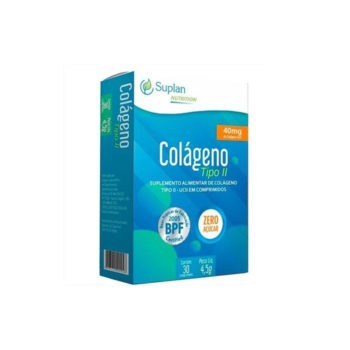 Colágeno Tipo II 40mg 30 Comprimidos Suplan Nutrition