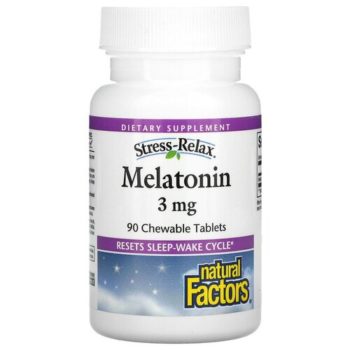 Melatonina Hortelã-pimenta 3 mg 90 Comprimidos Sublinguais Sabor de Natural Factors